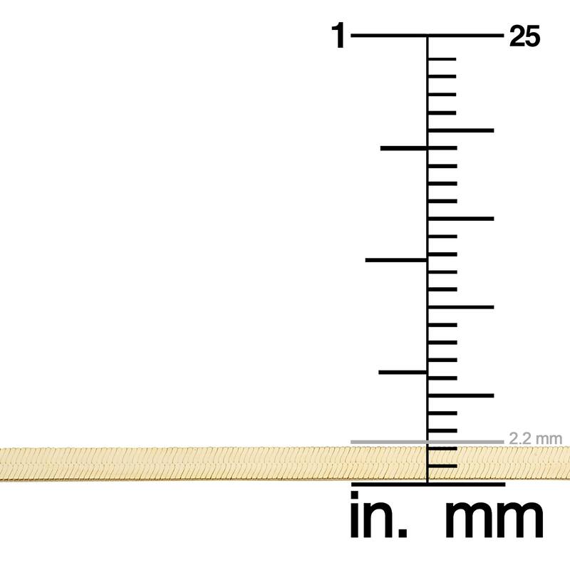 10k Yellow Gold 2.15-mm Herringbone Necklace (18-20-inch)