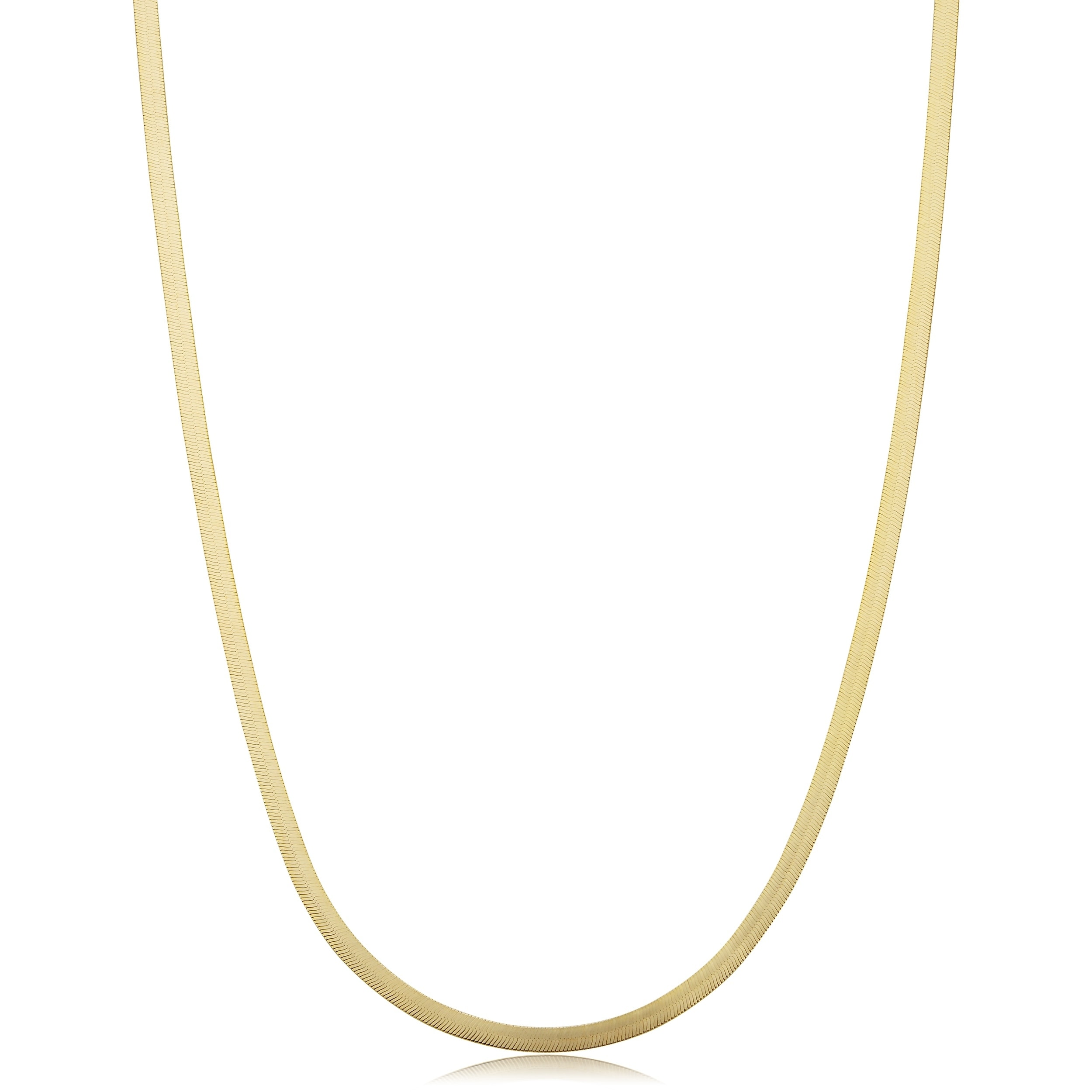 Au Naturale 10k Yellow Gold 2.15-mm Herringbone Necklace (18-20-inch)