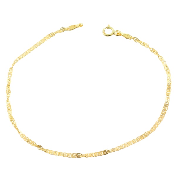 Fremada 10k Yellow Gold 2-mm Flat Twisted Love Link Bracelet (7.5-inch)