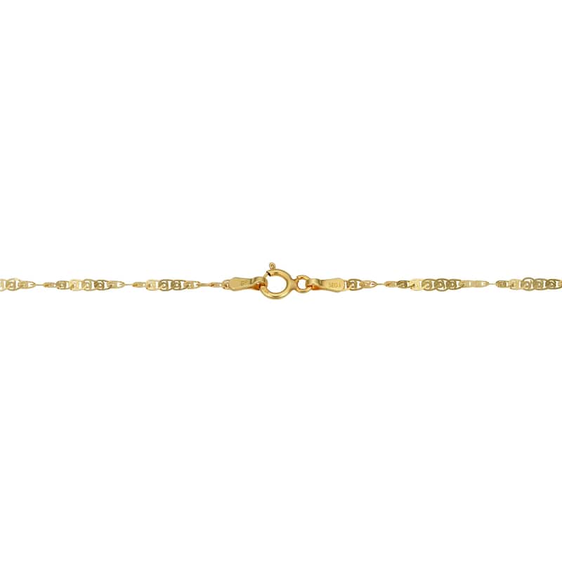 Fremada 10k Yellow Gold 2-mm Flat Twisted Love Link Bracelet (7.5-inch)