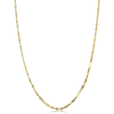 10k Yellow Gold 1.8-mm Flat Twisted Love Necklace (16 - 20 inches)