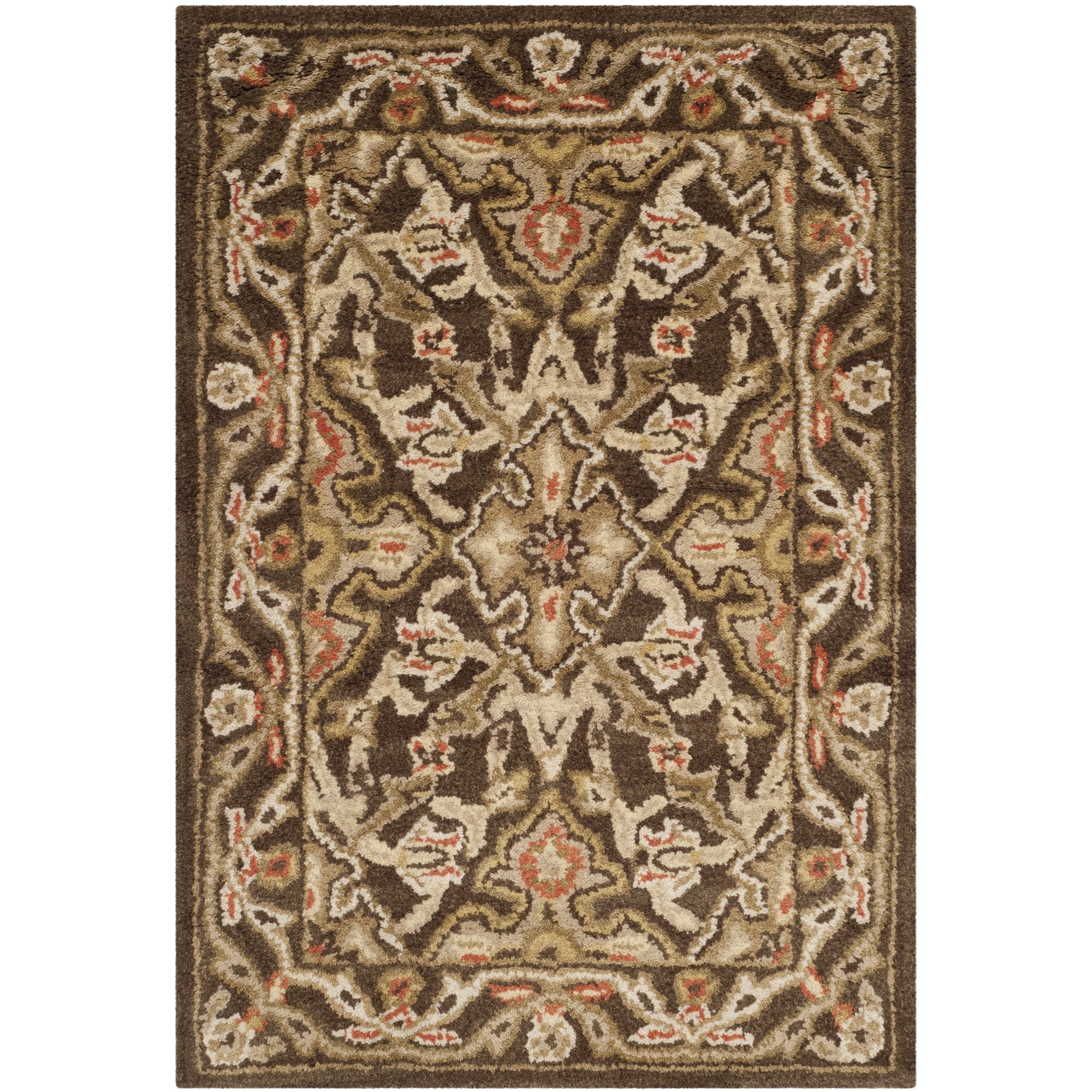 Safavieh Handmade Classic Brown/ Brown Wool Rug (2 X 3)