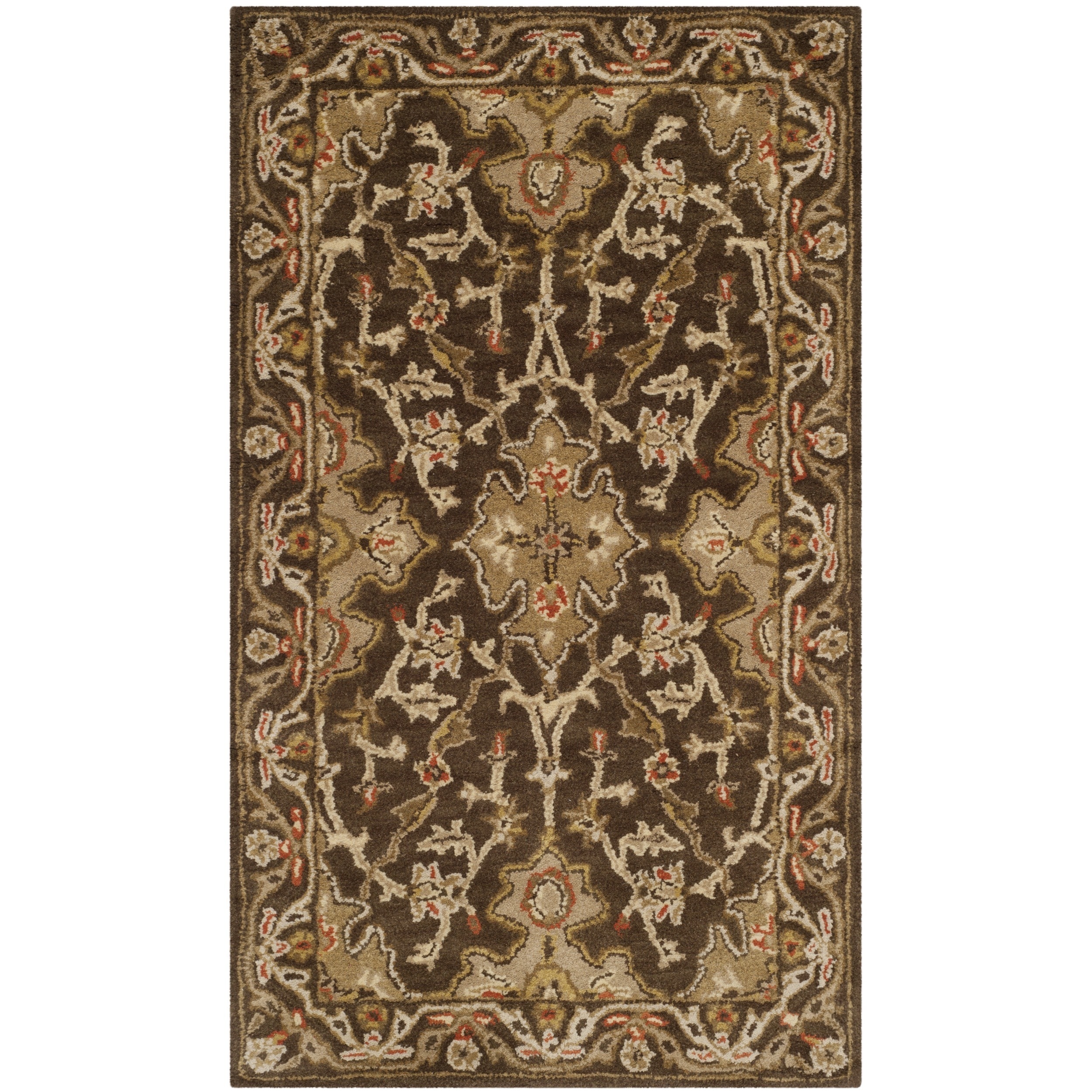 Safavieh Handmade Classic Brown/ Brown Wool Rug (3 X 5)