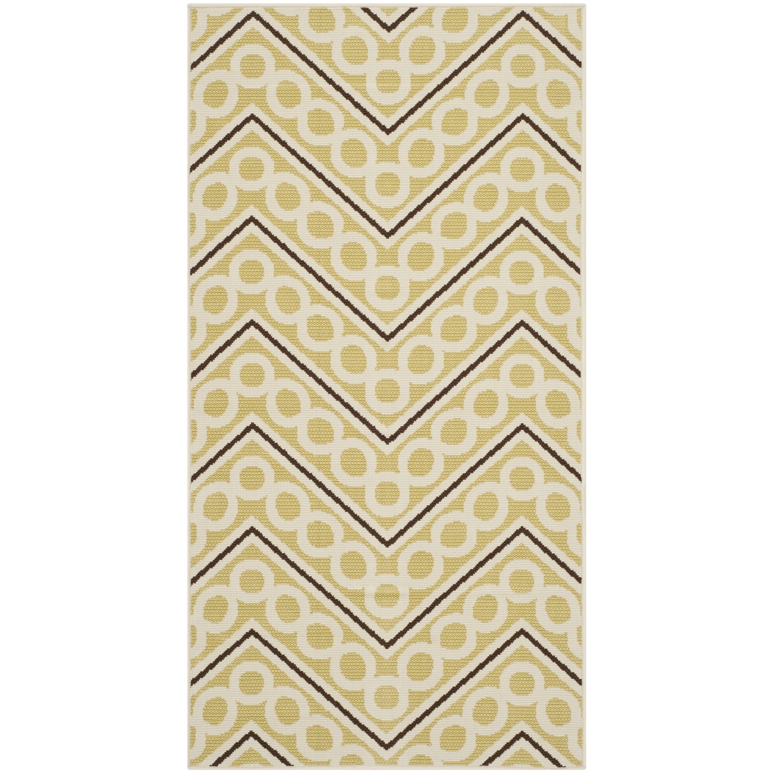 Safavieh Indoor/ Outdoor Hampton Green/ Ivory Rug (27 X 5)