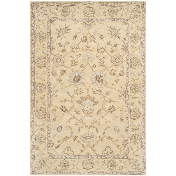 Safavieh Handmade Wyndham Light Gold/ Light Gold Wool Rug (26 x 4)