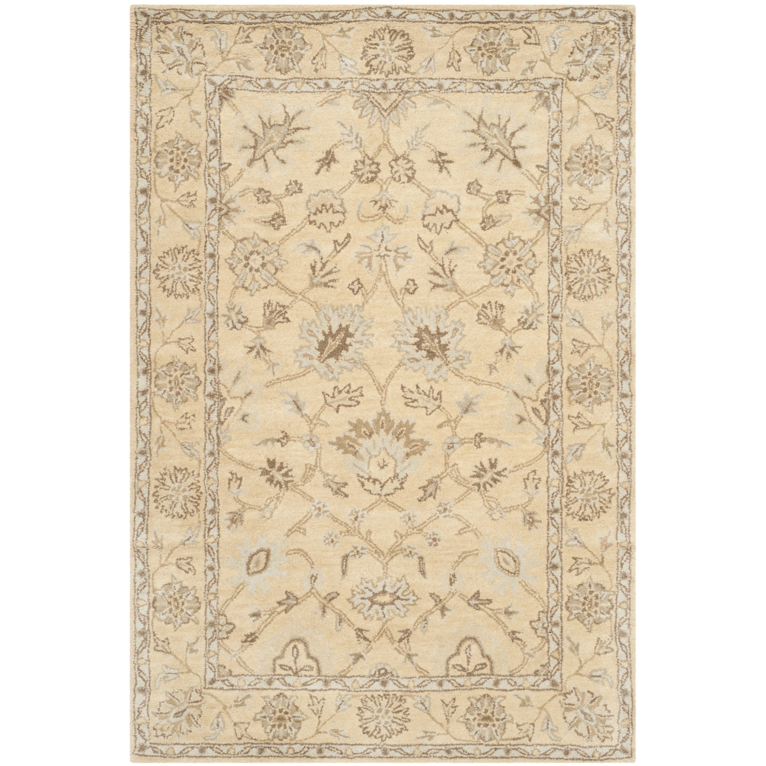 Safavieh Handmade Wyndham Light Gold/ Light Gold Wool Rug (5 X 8)