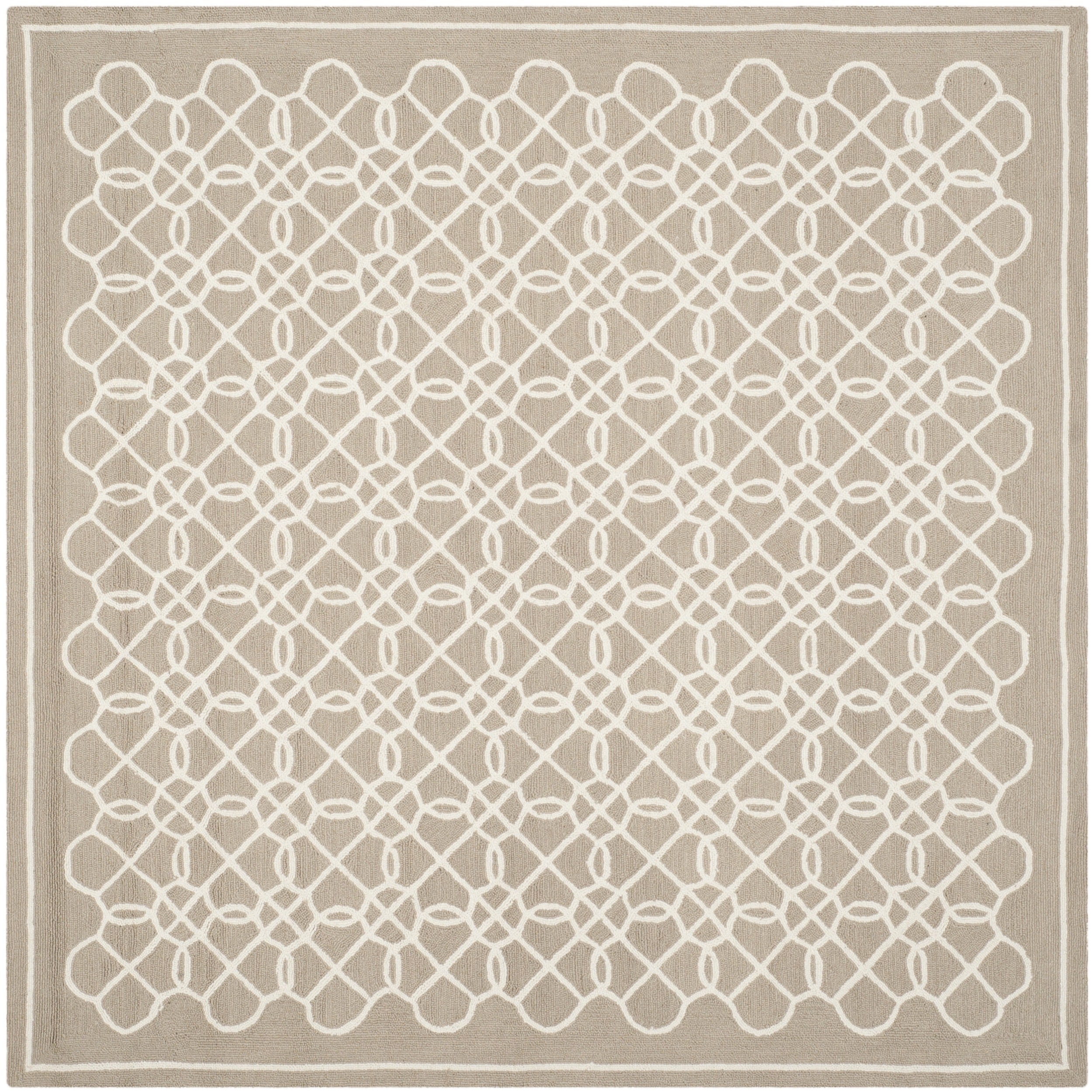 Safavieh Hand hooked Chelsea Tan/ Ivory Wool Rug (6 Square)