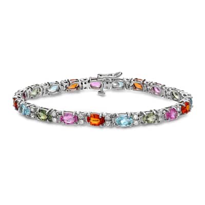 Auriya 14k Gold 1ct TW Semi-precious Stone and Diamond Bracelet (H-I, SI1-SI2) - White
