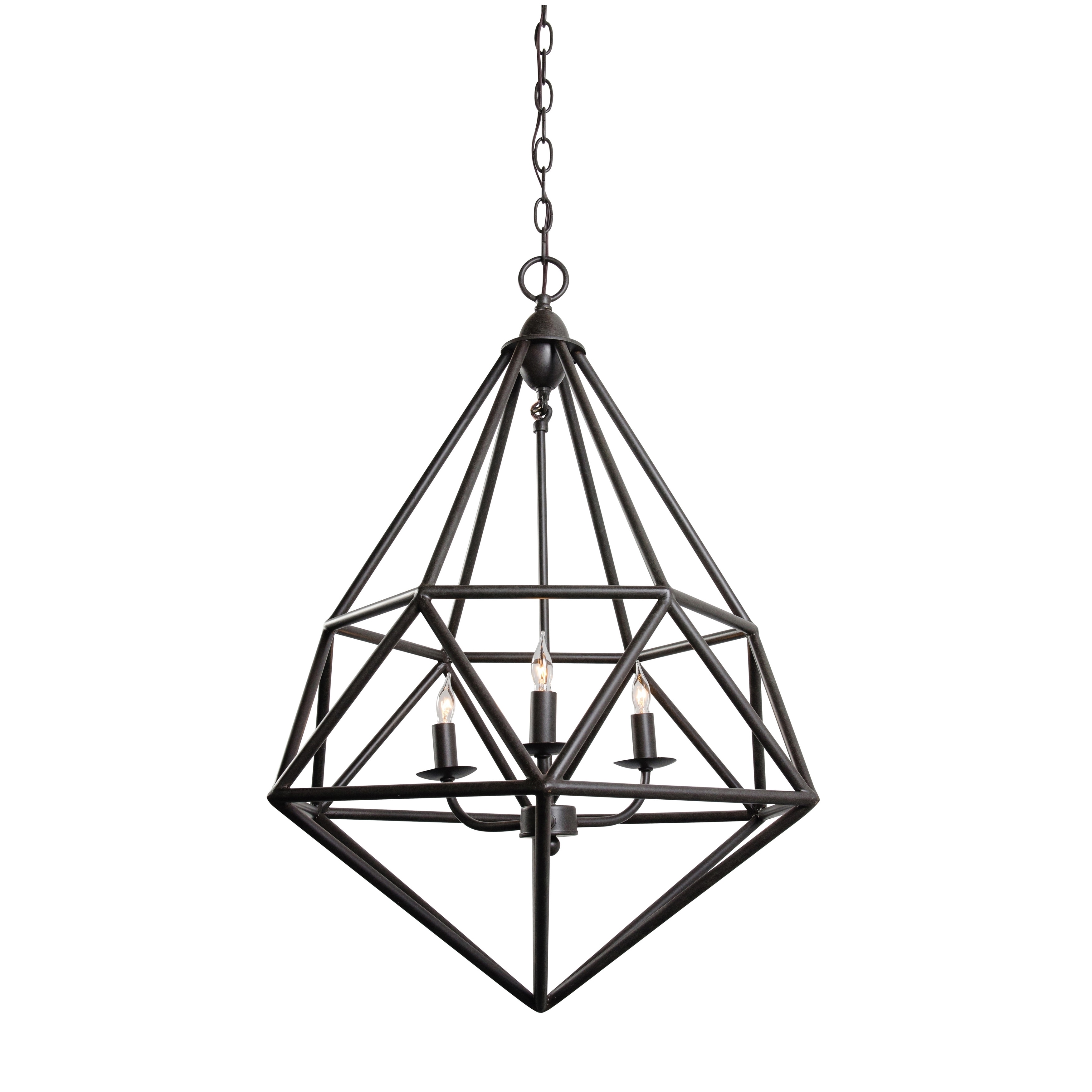 Varaluz Facet 3 light Forged Iron Pendant