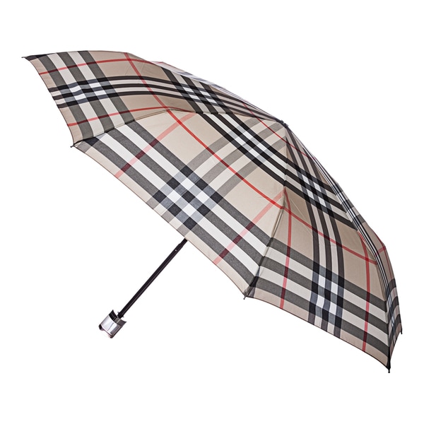 Burberry Camel Check Folding Umbrella