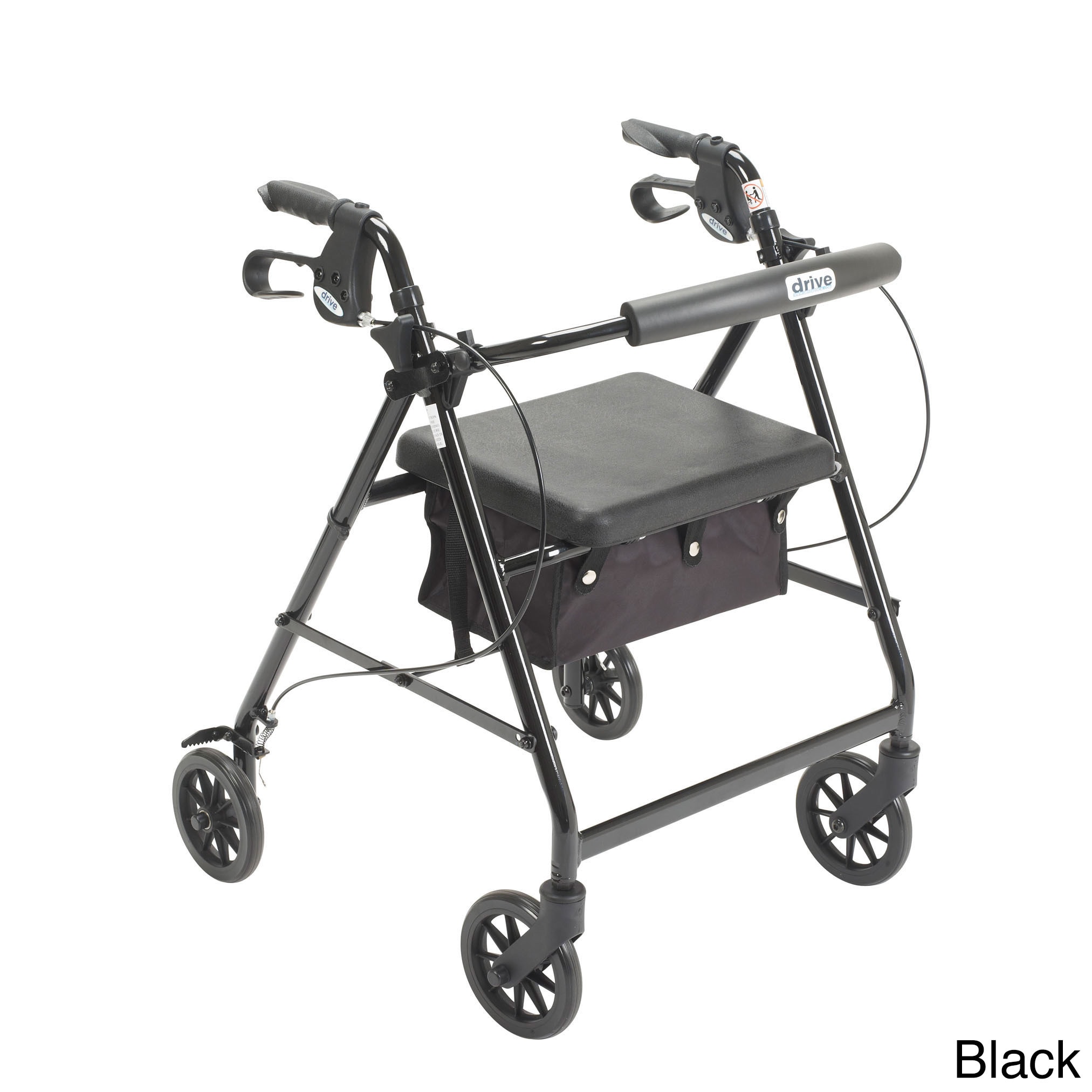 Rollator Walker With Fold up And Removable Back Support And Padded Seat