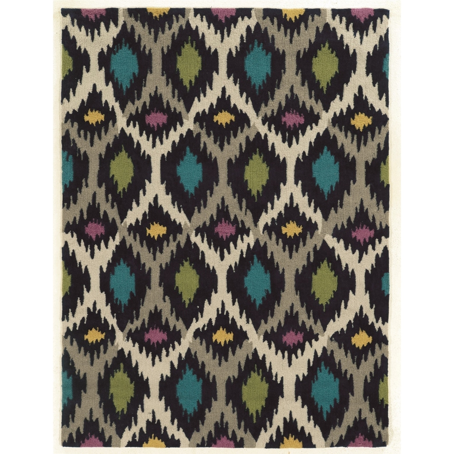 Trio Collection Dark Ikat Rug 5x7