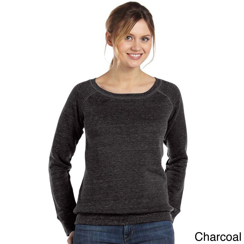 Womens Bella Tri blend Wide Neck Sweatshirt