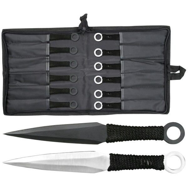 8.5-inch 12-piece Throwing Knife Set with Nylon Sheath