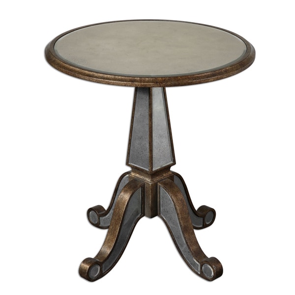 Uttermost Eraman Antiqued Rustic Gold Accent Table   15865490