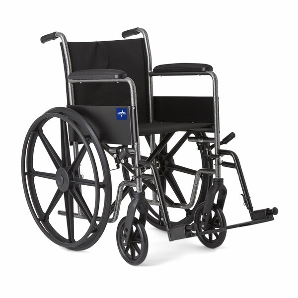 Shop Medline Excel K1 Basic Wheelchair with 18-inch Wide x 16-inch Deep ...