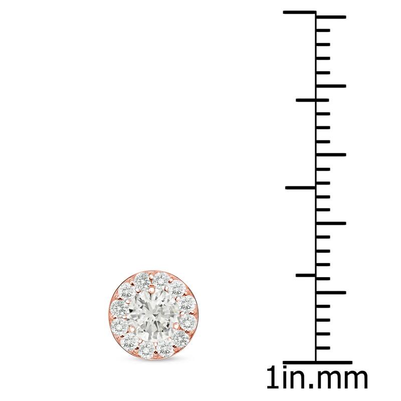 Auriya 14k Rose Gold 1/2ct TDW Round Diamond Stud Earrings (I-J, I1-I2)