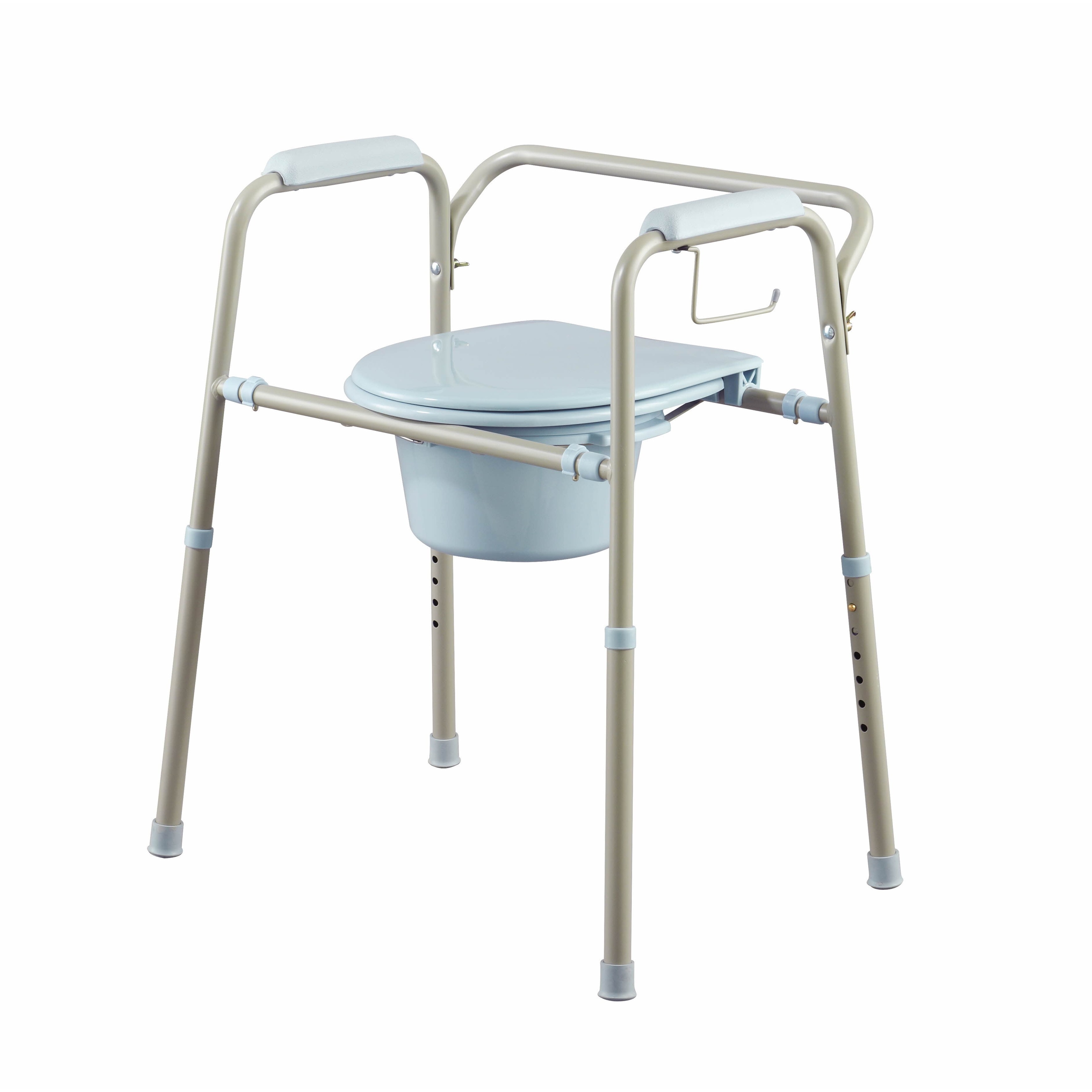 Medline Folding Commode With Microban Antimicrobial Product Protection