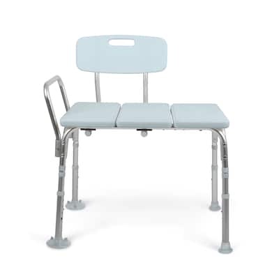 Medline Tool-Free Transfer Bench with Microban Antimicrobial Product Protection
