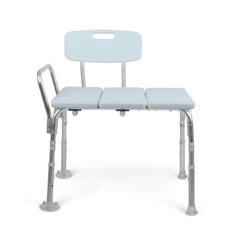 Medline Tool-Free Transfer Bench with Microban Antimicrobial Product Protection