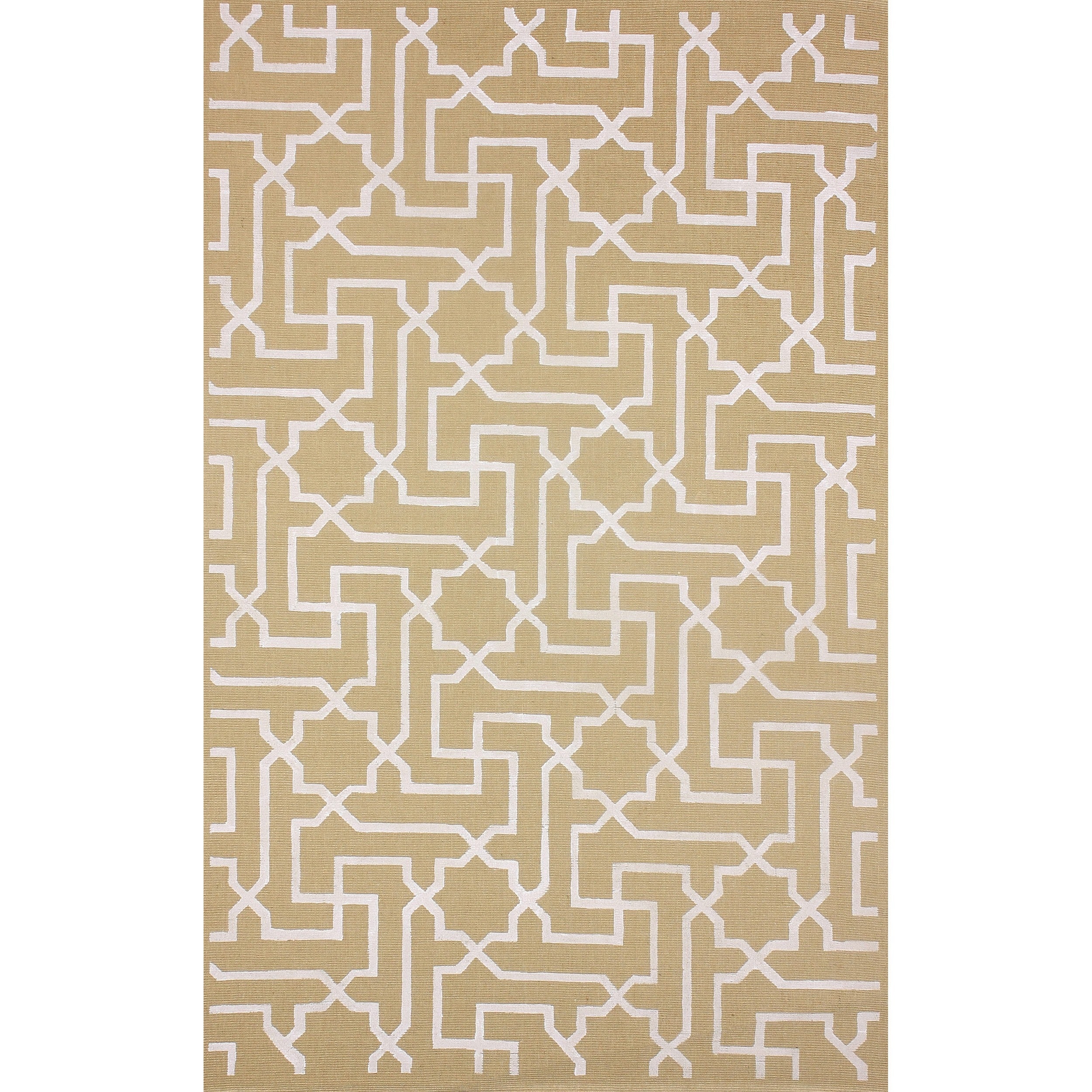 Nuloom Moroccan Maze Printed Natural Fiber Jute Rug (5 X 8)