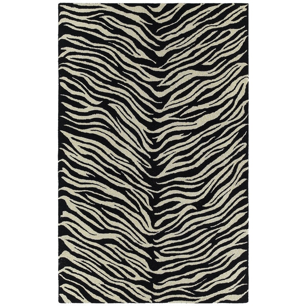 Hand-tufted Lawrence Zebra Wool Rug - 8' x 11'