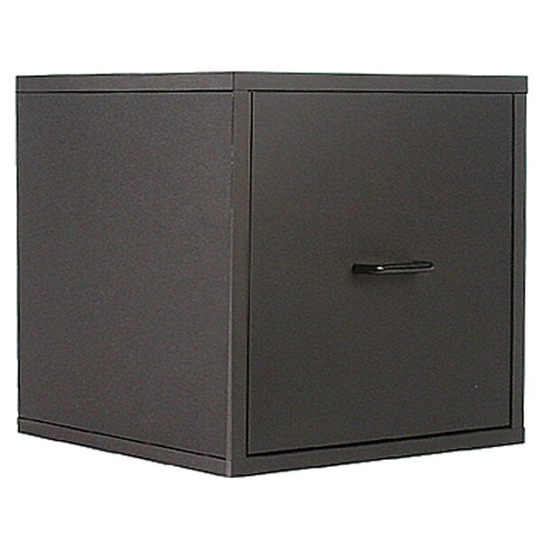 Shop Organize It All Black Storage Open Drawer Cube Free Shipping