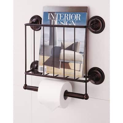 Estate Oil Rubbed Bronze Magazine Rack/ Toilet Paper Holder