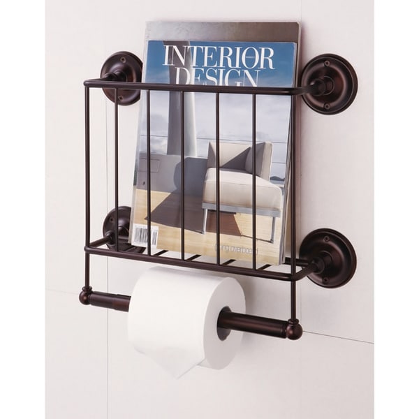 Shop Estate Oil Rubbed Bronze Magazine Rack/ Toilet Paper ...