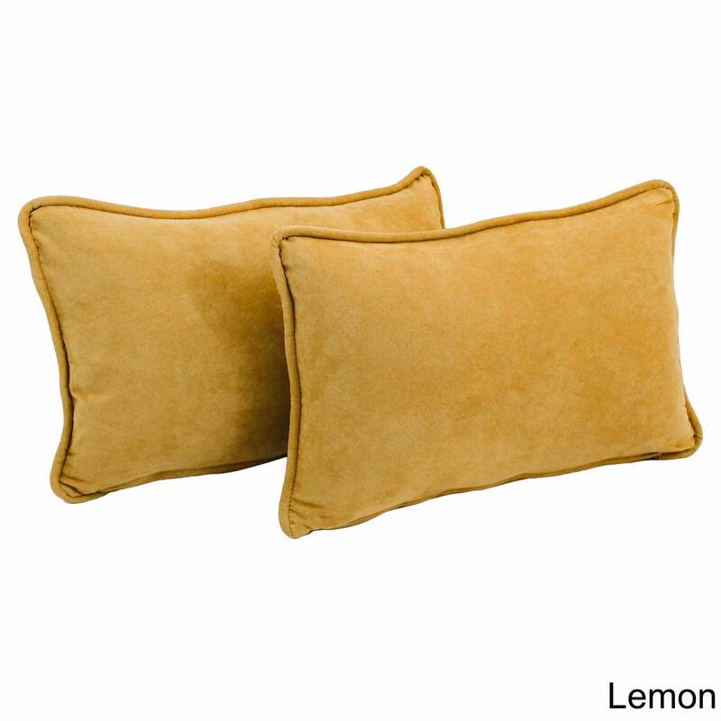Porch & Den Blaze River Microsuede Lumbar Throw Pillows (Set of 2)