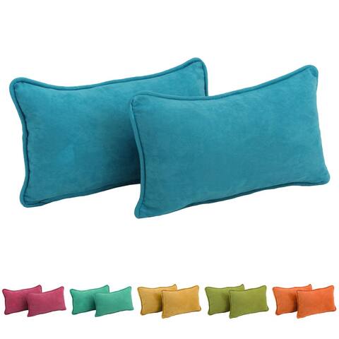 Porch & Den Blaze River Microsuede Lumbar Throw Pillows (Set of 2)