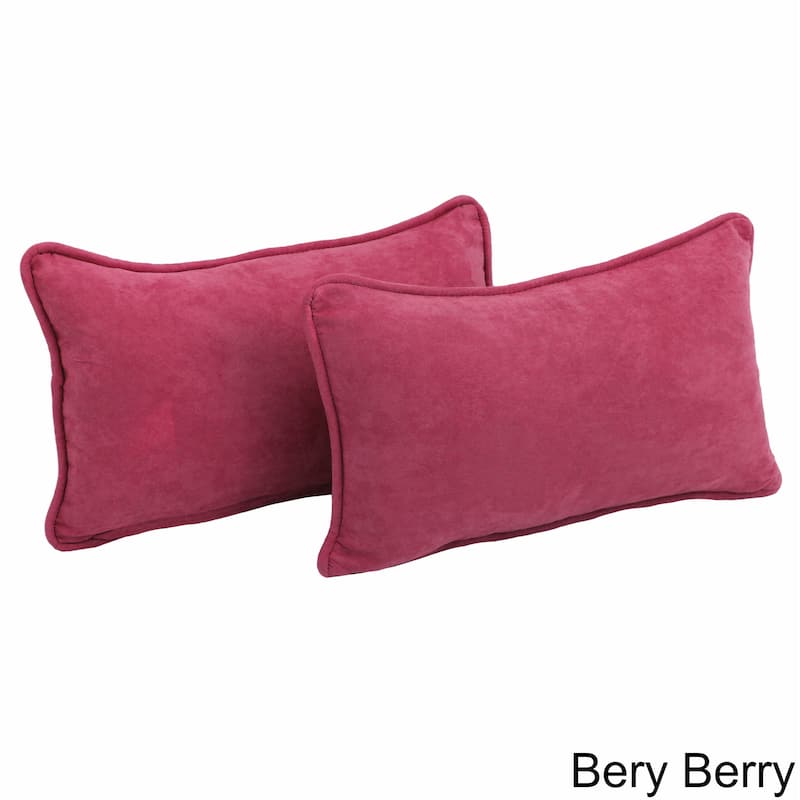 Porch & Den Blaze River Microsuede Lumbar Throw Pillows (Set of 2)