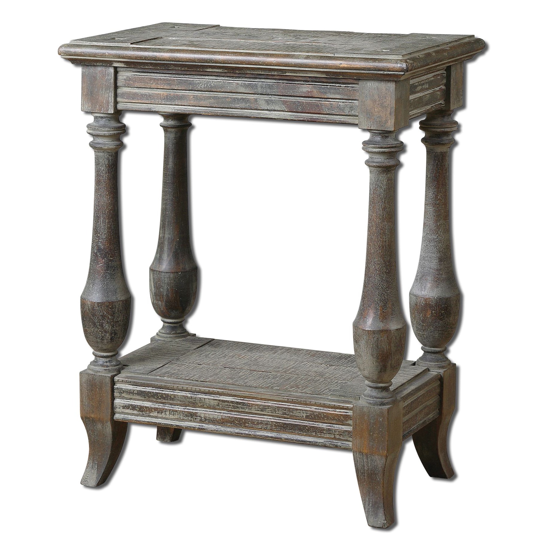 Mardonio Waxed Limestone Side Table