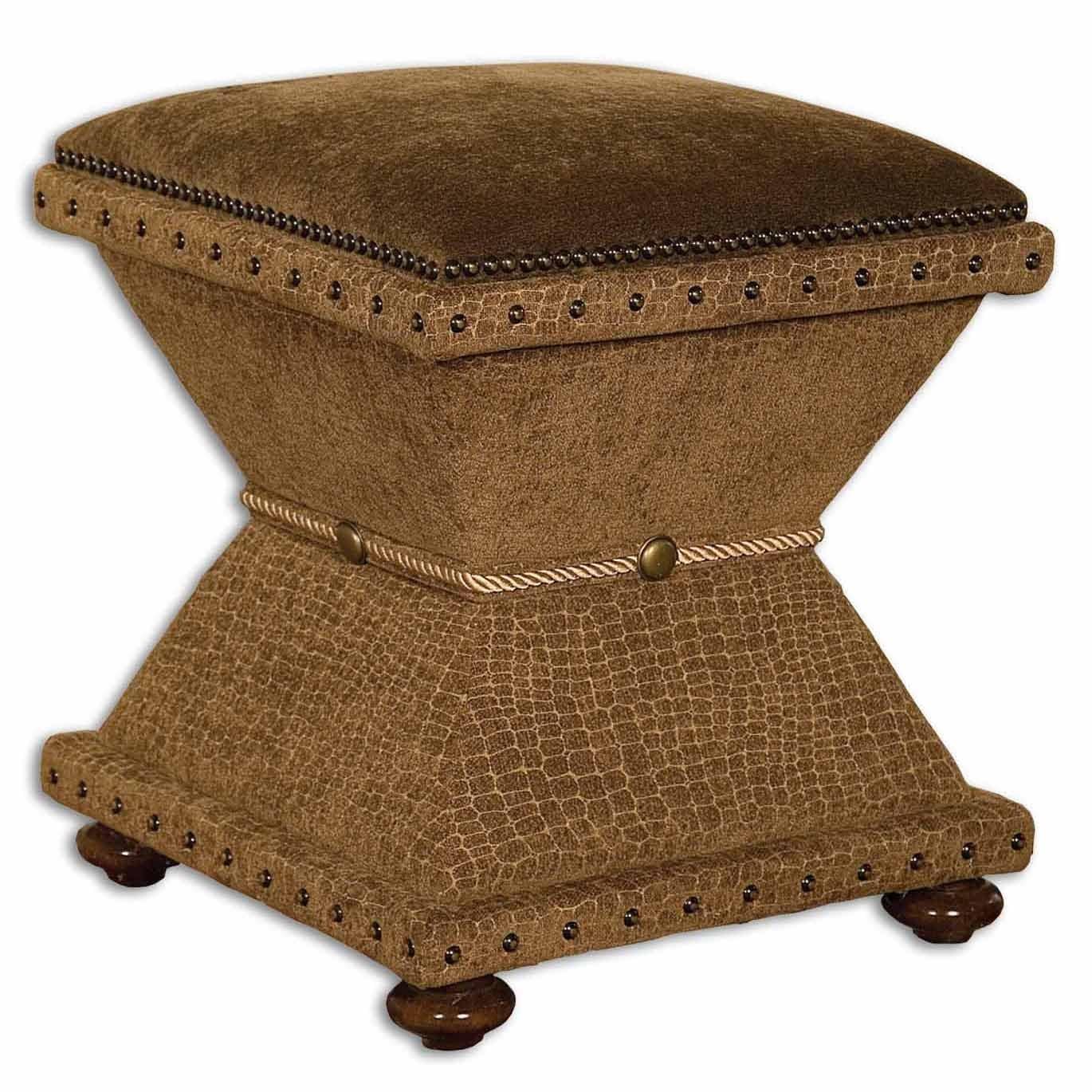 Lanessa Rich Walnut Ottoman