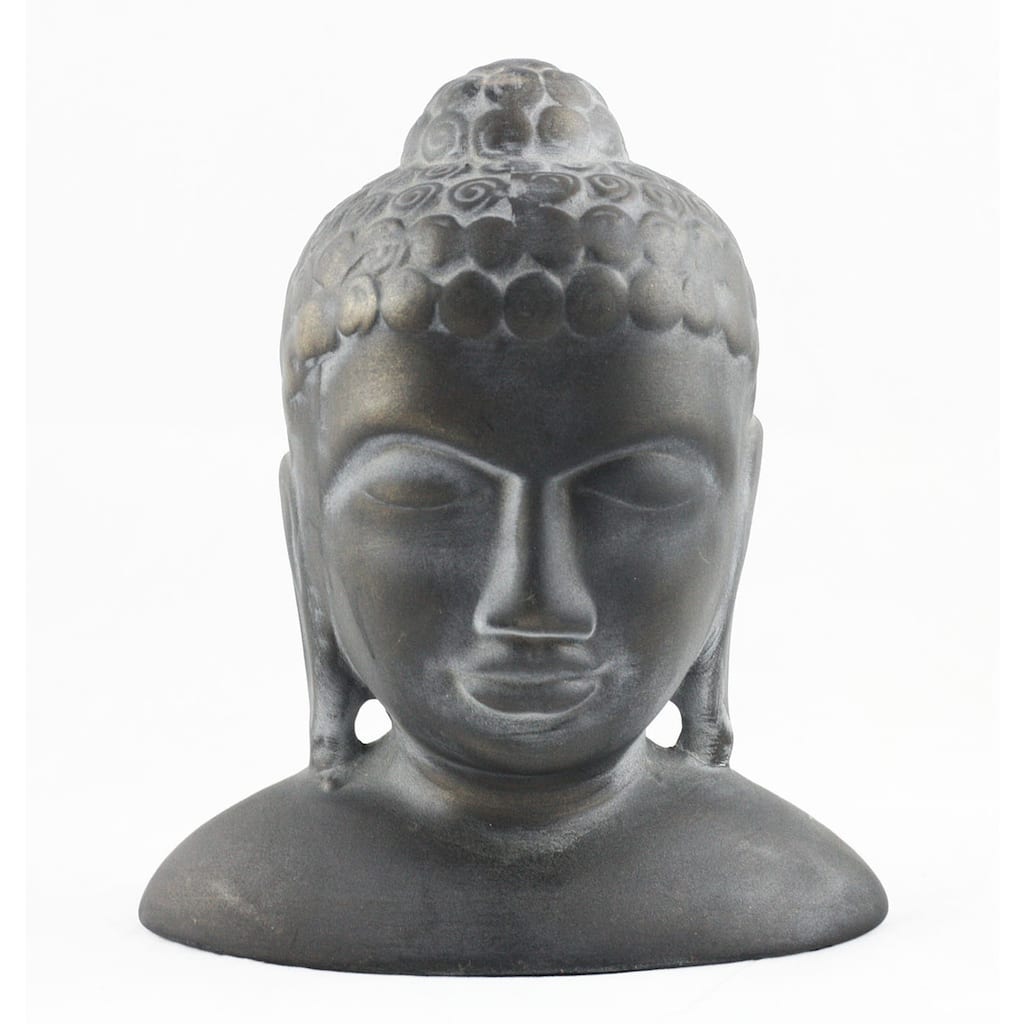 Timbergirl Handcrafted Ceramic Buddha Head Statue (India)