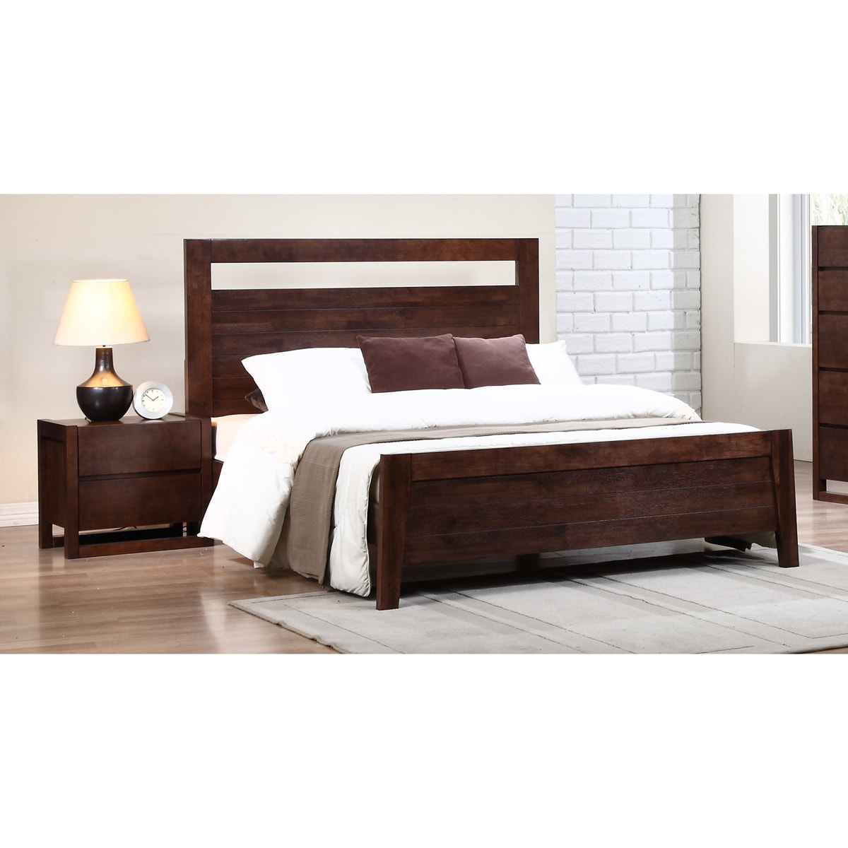 Tonics Sava Wenge Queen size Bed Walnut Size Queen