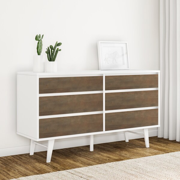 Carson Carrington Madrid Light Charcoal 6-drawer Dresser