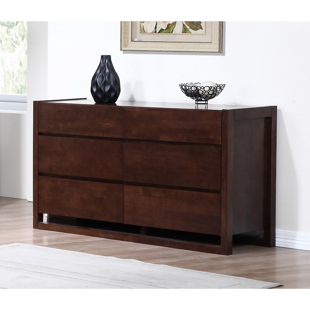 Tonics Sava Wenge 6 drawer Dresser Walnut Size 6 drawer