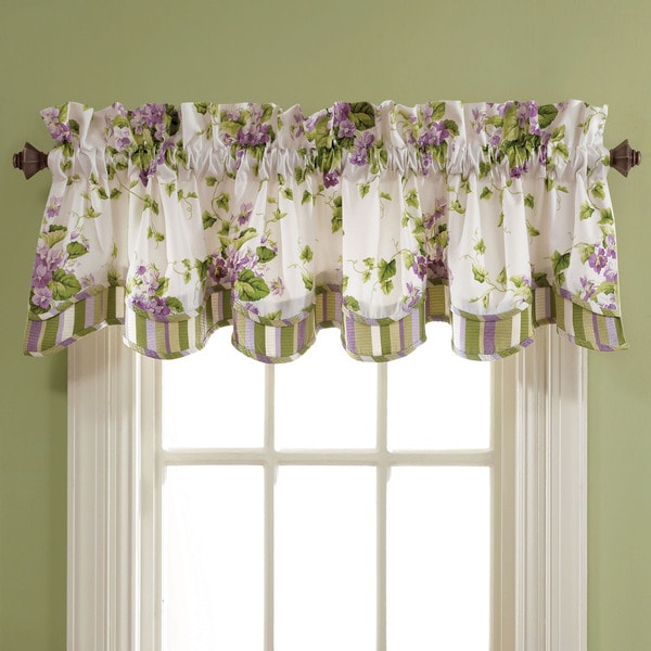 Waverly Sweet Violets Lined Window Valance - Free Shipping Today ...