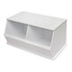 badger basket two bin stackable storage cubby