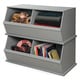 badger basket two bin stackable storage cubby