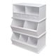 badger basket two bin stackable storage cubby