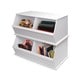 badger basket two bin stackable storage cubby