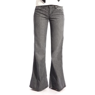 Stitch's Women's Grey Wide Leg Jeans - Free Shipping Today - Overstock ...