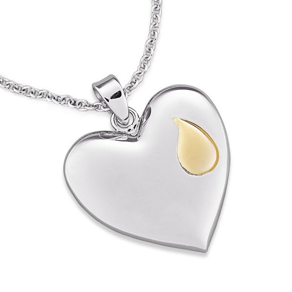 Sterling Silver Memorial Heart Necklace - Free Shipping Today ...