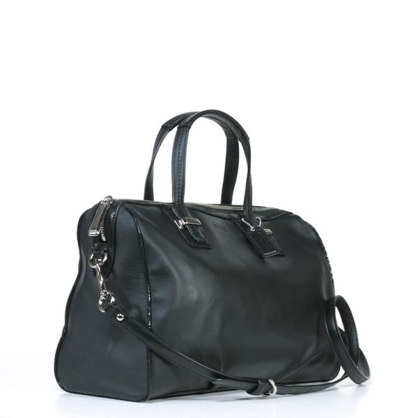 coach black leather satchel