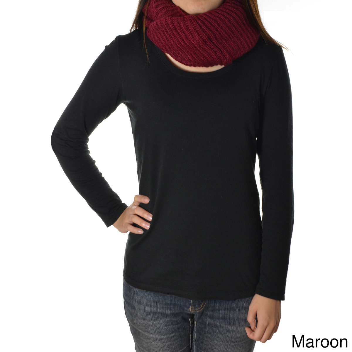 La77 Womens Knit Circle Scarf