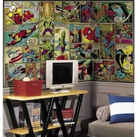 Marvel Classics Comic Panel Mural (6'x10.5') - On Sale - Bed Bath 