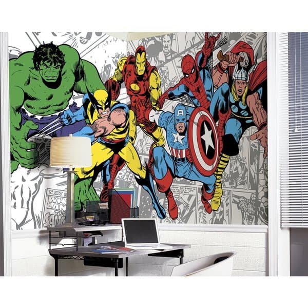 slide 2 of 2, Marvel Classics Character Mural (6'x10.5')