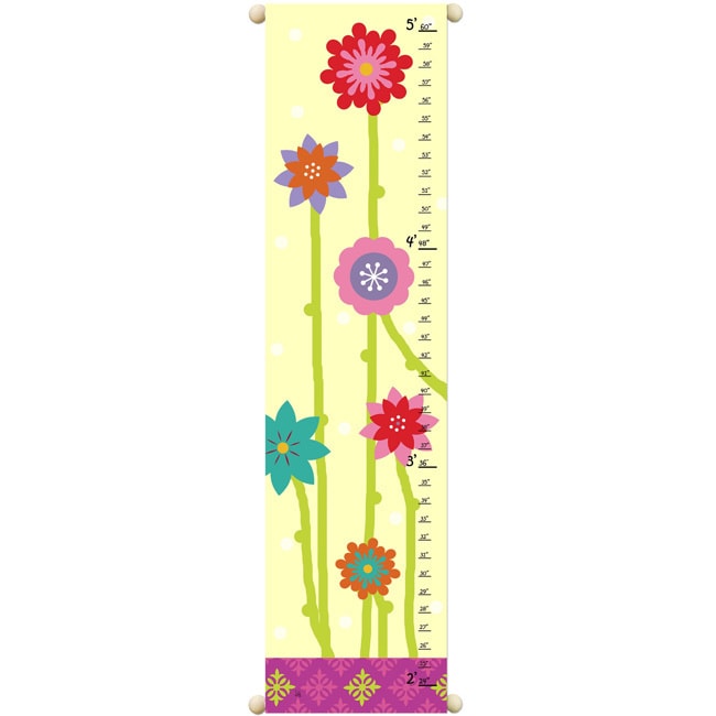 Great Garden Children Canvas Growth Chart